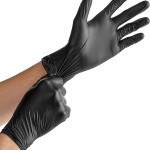 Noble Powder-Free Disposable Black Hybrid 3.5 Mil Thick Gloves - Small - 1,000/Case Noble Powder-Free Disposable Black Hybrid 3.5 Mil Thick Gloves - Small - 1,000/Case