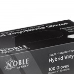 Noble Powder-Free Disposable Black Hybrid 3.5 Mil Thick Gloves - Small - 1,000/Case Noble Powder-Free Disposable Black Hybrid 3.5 Mil Thick Gloves - Small - 1,000/Case