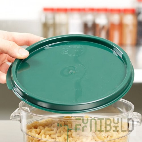 Carlisle 2 and 4 Qt. Green Round Polypropylene Food Storage Container Lid