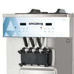 Spaceman 6378-C Gravity-Fed Dual Flavor High Output Twin Twist Free-Standing Soft Serve Ice Cream Machine with 2 Hoppers and 3 Dispensers - 208-230V Spaceman 6378-C Gravity-Fed Dual Flavor High Output Twin Twist Free-Standing Soft Serve Ice Cream Machine with 2 Hoppers and 3 Dispensers - 208-230V