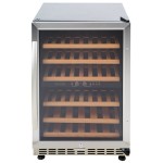 Eurodib USF54D Single Section 46-Bottle Half Height Dual Temperature Full Glass Door Wine Refrigerator Eurodib USF54D Single Section 46-Bottle Half Height Dual Temperature Full Glass Door Wine Refrigerator