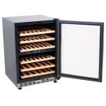 Eurodib USF54D Single Section 46-Bottle Half Height Dual Temperature Full Glass Door Wine Refrigerator Eurodib USF54D Single Section 46-Bottle Half Height Dual Temperature Full Glass Door Wine Refrigerator