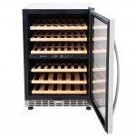Eurodib USF54D Single Section 46-Bottle Half Height Dual Temperature Full Glass Door Wine Refrigerator Eurodib USF54D Single Section 46-Bottle Half Height Dual Temperature Full Glass Door Wine Refrigerator