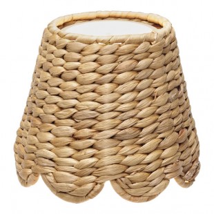 Zafferano America Empire Scalloped Water Hyacinth Woven Lampshade for Poldina Lamps