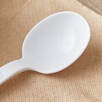 Choice White Heavy Weight Wrapped Polystyrene Plastic Soup Spoon - 1,000/Case Choice White Heavy Weight Wrapped Polystyrene Plastic Soup Spoon - 1,000/Case