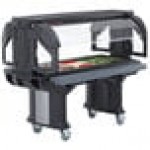 Scratch and Dent Cambro VBRL6110 Black 6' Versa Food / Salad Bar with Standard Casters - Low Height Scratch and Dent Cambro VBRL6110 Black 6' Versa Food / Salad Bar with Standard Casters - Low Height