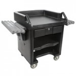 Scratch and Dent Cambro VBRL6110 Black 6' Versa Food / Salad Bar with Standard Casters - Low Height Scratch and Dent Cambro VBRL6110 Black 6' Versa Food / Salad Bar with Standard Casters - Low Height