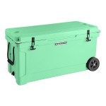 CaterGator CG100SFW Seafoam 110 Qt. Mobile Rotomolded Outdoor Cooler / Ice Chest