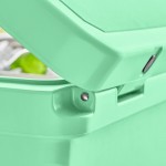 CaterGator CG100SFW Seafoam 110 Qt. Mobile Rotomolded Outdoor Cooler / Ice Chest