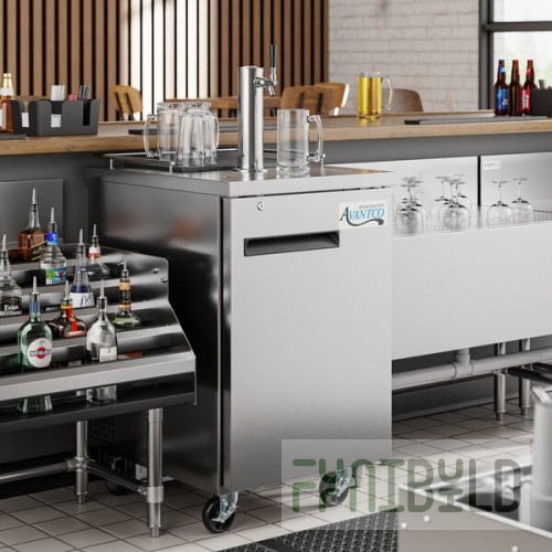Avantco UDD-1-HC-S Single Tap Kegerator Beer Dispenser - Stainless Steel, (1) 1/2 Keg Capacity