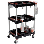 Luxor MC-3 Black 3 Shelf Mechanics Cart - 23