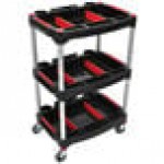 Luxor MC-3 Black 3 Shelf Mechanics Cart - 23