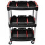 Luxor MC-3 Black 3 Shelf Mechanics Cart - 23