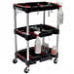 Luxor MC-3 Black 3 Shelf Mechanics Cart - 23