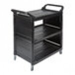 Rubbermaid® FG342100BLA Black Bussing Cart with End Panels Rubbermaid® FG342100BLA Black Bussing Cart with End Panels