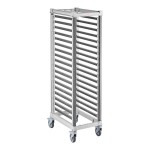Cambro UGNPR11F18480 Camshelving® GN 1/1 Full Size 18 Pan Trolley Rack with Casters - Unassembled