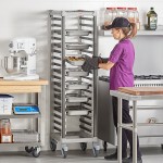Cambro UGNPR11F18480 Camshelving® GN 1/1 Full Size 18 Pan Trolley Rack with Casters - Unassembled