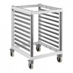 Cambro UGNPR11F18480 Camshelving® GN 1/1 Full Size 18 Pan Trolley Rack with Casters - Unassembled