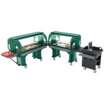 Cambro VBRL5519 Green 5' Versa Food / Salad Bar with Standard Casters - Low Height