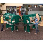 Cambro VBRL5519 Green 5' Versa Food / Salad Bar with Standard Casters - Low Height
