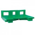 Cambro VBRL5519 Green 5' Versa Food / Salad Bar with Standard Casters - Low Height