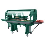 Cambro VBRL5519 Green 5' Versa Food / Salad Bar with Standard Casters - Low Height
