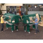 Cambro VBRL5519 Green 5' Versa Food / Salad Bar with Standard Casters - Low Height