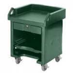Cambro VBRL5519 Green 5' Versa Food / Salad Bar with Standard Casters - Low Height