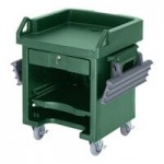 Cambro VBRL5519 Green 5' Versa Food / Salad Bar with Standard Casters - Low Height
