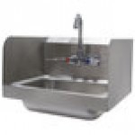 Advance Tabco 7-PS-66W Hand Sink with Splash Mounted Gooseneck Faucet and Side Splash Guards - 17 1/4 Advance Tabco 7-PS-66W Hand Sink with Splash Mounted Gooseneck Faucet and Side Splash Guards - 17 1/4