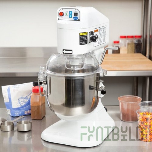 Globe SP08 8 Qt. Bowl Lift Countertop Mixer with Guard & Standard Accessories - 120V, 1/4 hp