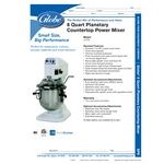 Globe SP08 8 Qt. Bowl Lift Countertop Mixer with Guard & Standard Accessories - 120V, 1/4 hp Globe SP08 8 Qt. Bowl Lift Countertop Mixer with Guard & Standard Accessories - 120V, 1/4 hp