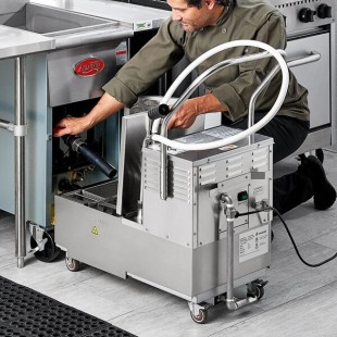 Fryclone 85 lb. Low-Profile Portable Fryer Oil Filter Machine with 2-Way Pump - 120V