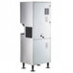 Hoshizaki DCM-300BAK Air-Cooled Cubelet Ice Maker and Water Dispenser with Floor Stand and Built-In Storage Bin - 343 lb., 115V