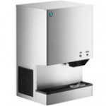 Hoshizaki DCM-300BAK Air-Cooled Cubelet Ice Maker and Water Dispenser with Floor Stand and Built-In Storage Bin - 343 lb., 115V