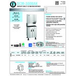 Hoshizaki DCM-300BAK Air-Cooled Cubelet Ice Maker and Water Dispenser with Floor Stand and Built-In Storage Bin - 343 lb., 115V