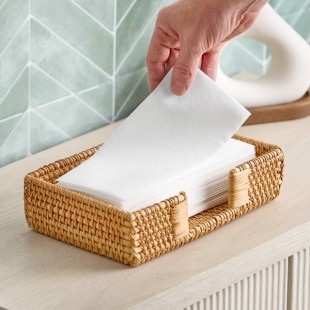 Lavex Linen-Feel White Customizable 1/6 Fold Guest Towel - 500/Case Lavex Linen-Feel White Customizable 1/6 Fold Guest Towel - 500/Case