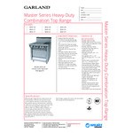 Garland M43-1R Master Series Liquid Propane 4 Burner 34 Garland M43-1R Master Series Liquid Propane 4 Burner 34