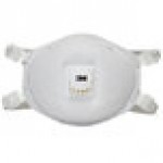 3M 8214 N95 Particulate Respirator with Cool Flow Valve, Foam Face Seal, Cake-Resistant Filters, and Nuisance Level Organic Vapor Relief - 10/Pack