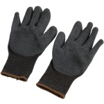 Cordova Monarch Black Engineered Fiber Cut Resistant Gloves with Black Latex Palm Coating - Large