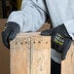 Cordova Monarch Black Engineered Fiber Cut Resistant Gloves with Black Latex Palm Coating - Large