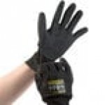 Cordova Monarch Black Engineered Fiber Cut Resistant Gloves with Black Latex Palm Coating - Large