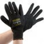 Cordova Monarch Black Engineered Fiber Cut Resistant Gloves with Black Latex Palm Coating - Large