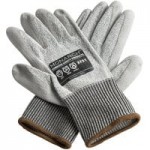 Cordova Monarch Black Engineered Fiber Cut Resistant Gloves with Black Latex Palm Coating - Large