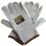 Cordova Monarch Black Engineered Fiber Cut Resistant Gloves with Black Latex Palm Coating - Large