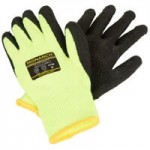 Cordova Monarch Black Engineered Fiber Cut Resistant Gloves with Black Latex Palm Coating - Large