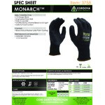 Cordova Monarch Black Engineered Fiber Cut Resistant Gloves with Black Latex Palm Coating - Large