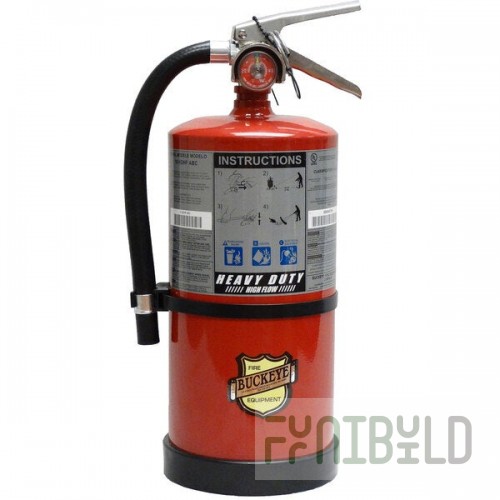 Buckeye 13.2 lb. ABC High Flow Heavy Duty Fire Extinguisher - Untagged - UL Rating 1-A-20-B:C