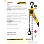 OZ Lifting Products 9 Ton Premium Lever Hoist with 5' Lift OZ900-5LHOP