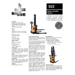 Big Joe Electric Single-Stage Walkie Straddle Stacker with 62 Big Joe Electric Single-Stage Walkie Straddle Stacker with 62